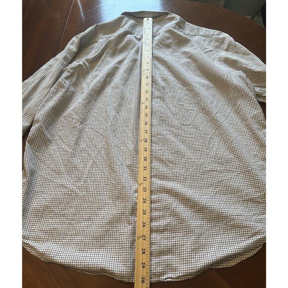 Ralph Lauren Shirt Men's Cream Beige Check Long Sleeve Button Down XL - Picture 4 of 7